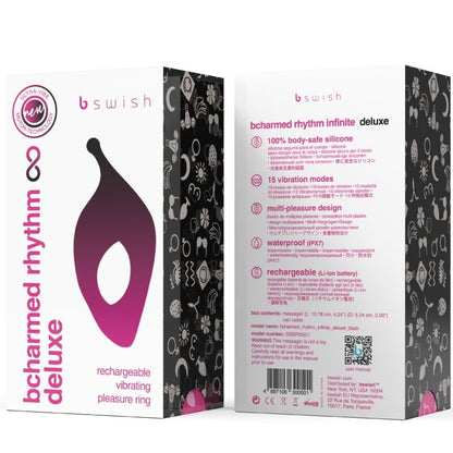 Comprar B SWISH Bcharmed Rhythm Infinite Deluxe – Anillo Con 15 Modos De Vibración Para Placer Compartido-Noxtic
