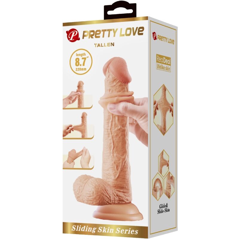 Comprar PRETTY LOVE Tallen Dildo Realista 22 Cm Natural – Diseño Realista Para Placer Confiable-Noxtic