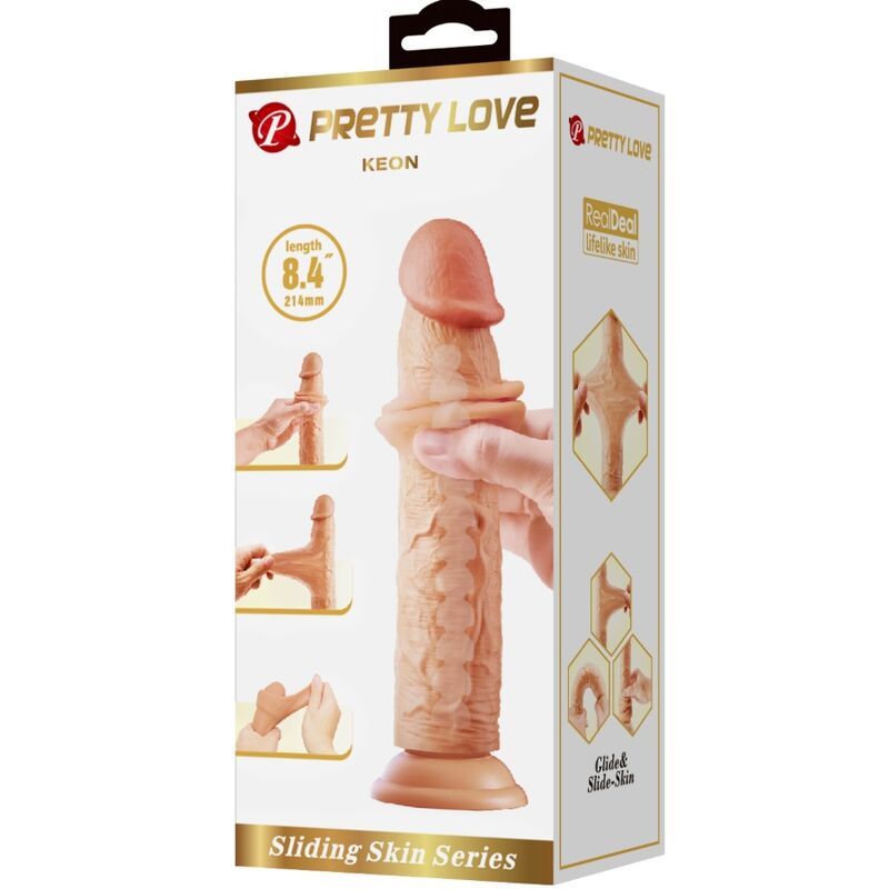 PRETTY LOVE Keon Dildo Realístico 21 CM – Diseño Natural Para Experiencia Auténtica