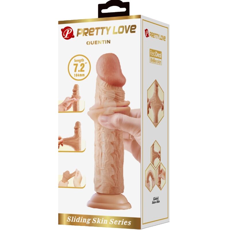 PRETTY LOVE - QUENTIN REALISTIC DILDO 18 CM NATURAL