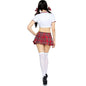 Comprar LEG AVENUE Disfraz Miss Colegiala Clásico Rojo Blanco – Atuendo Elegante Para Fiestas Temáticas-Noxtic