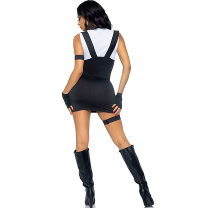 Costume da agente SWAT sexy nero di LEG AVENUE SM – Design accattivante per feste a tema e Halloween