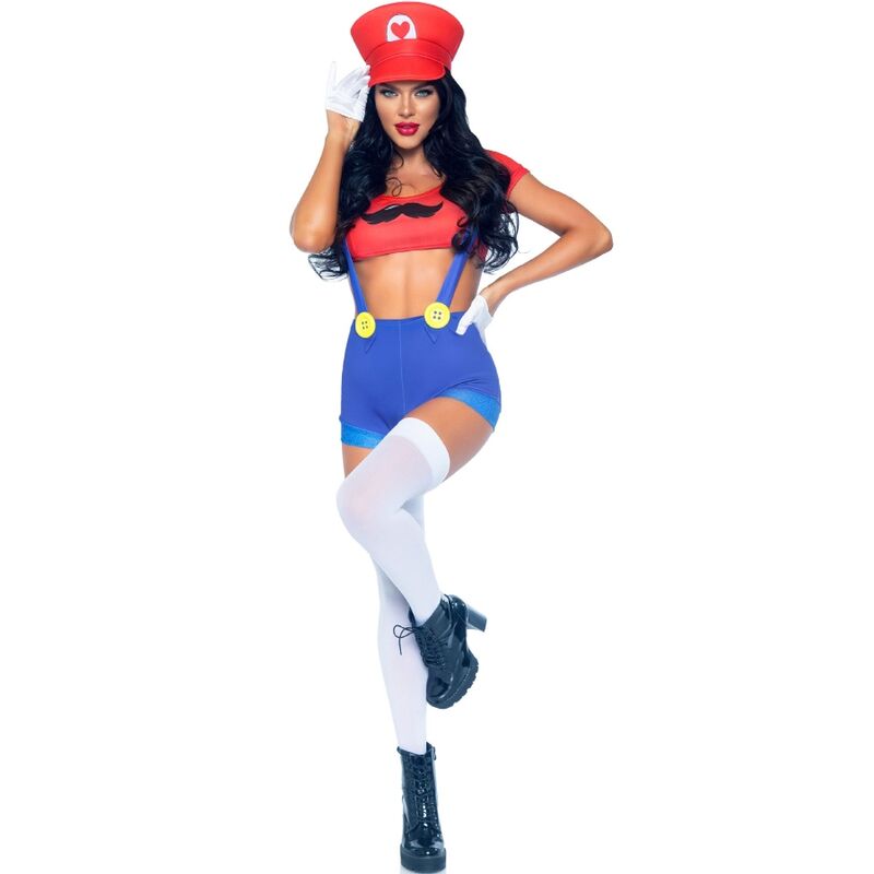 Comprar LEG AVENUE Disfraz Sexy Mario Bros Rojo Azul M – Look Divertido Ideal Para Fiestas Temáticas-Noxtic