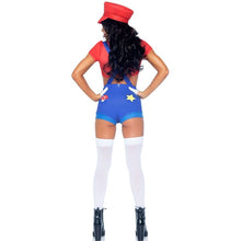 LEG AVENUE Disfraz Sexy Mario Bros Rojo Azul M – Look Divertido Ideal Para Fiestas Temáticas