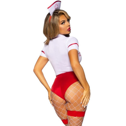 Comprar LEG AVENUE Disfraz Enfermera Sexy Rojo Blanco – Conjunto Elegante Para Eventos Especiales-Noxtic