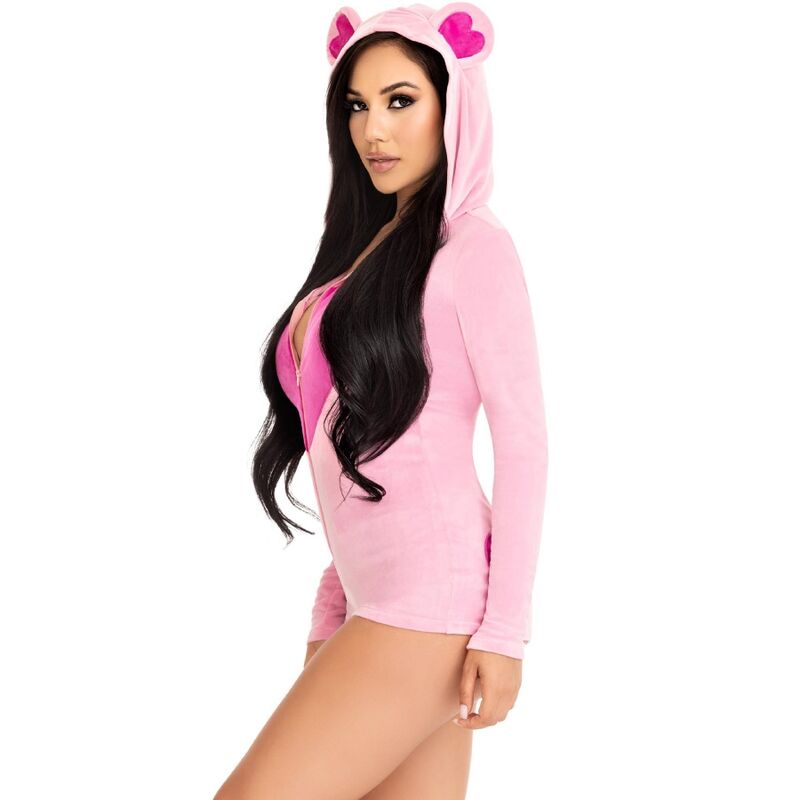 LEG AVENUE Body Osito Terciopelo Rosa S – Diseño Acogedor Para Comodidad Y Estilo