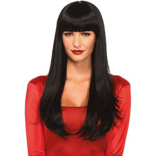 Comprar LEG AVENUE Peluca Pelo Largo Con Flequillo Negro – Accesorio De Moda Para Transformar Tu Estilo-Noxtic