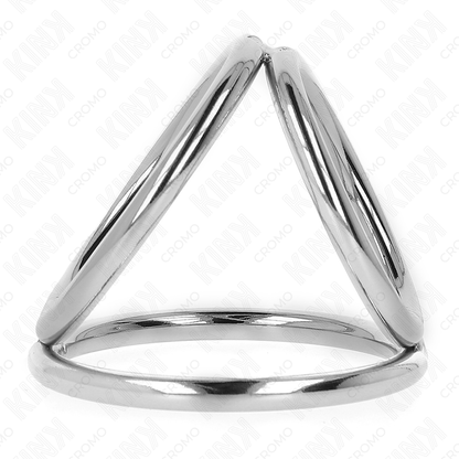 KINK Anillo Triple Metal Cromado – Diseño Elegante Para Control y Estilo Único