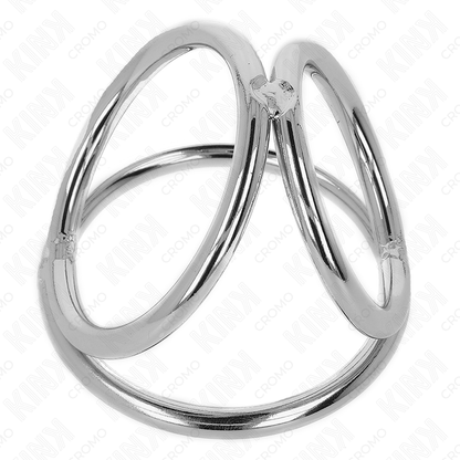 KINK Anillo Triple Metal Cromado – Diseño Elegante Para Control y Estilo Único