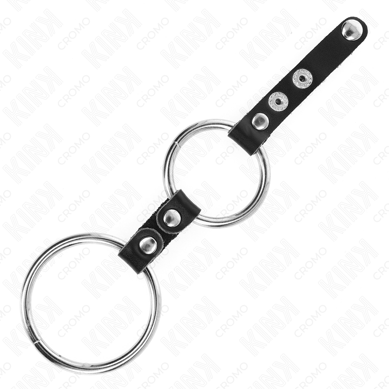 Comprar KINK Anillo Doble Conectado por Cuero – Diseño Elegante Para Estimulación Controlada-Noxtic