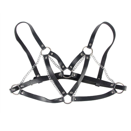 Cintura bondage punk SUBBLIME con fibbia in metallo nero, taglia unica – Design elegante per uno stile alternativo