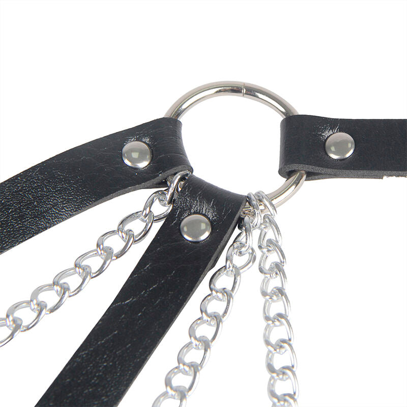 Cintura bondage punk SUBBLIME con fibbia in metallo nero, taglia unica – Design elegante per uno stile alternativo