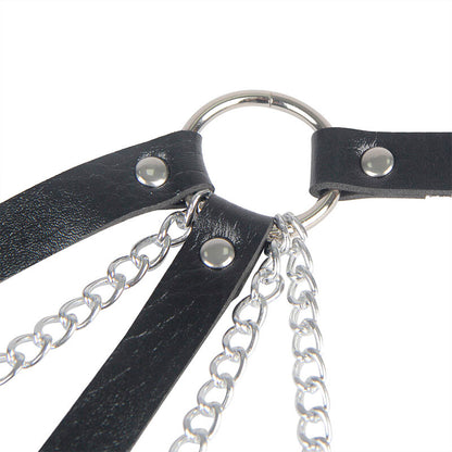 Cintura bondage punk SUBBLIME con fibbia in metallo nero, taglia unica – Design elegante per uno stile alternativo