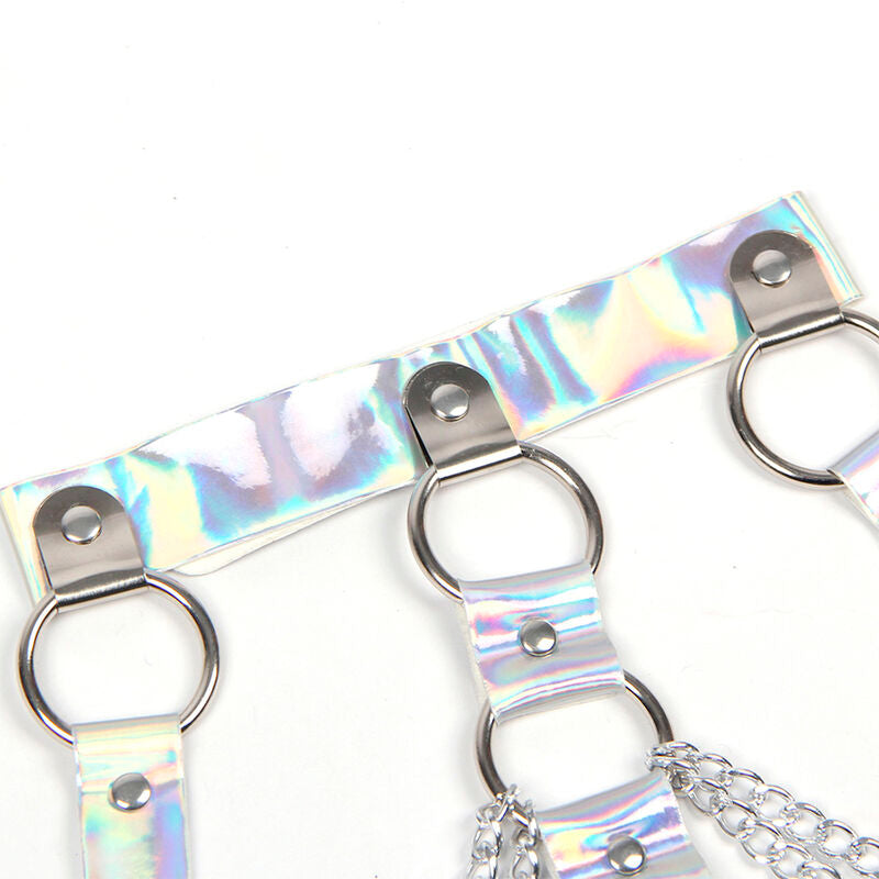 SUBBLIME Arnés De Pecho Con Anillos Y Cadenas Plata – Diseño Elegante Para Libertad Sensorial