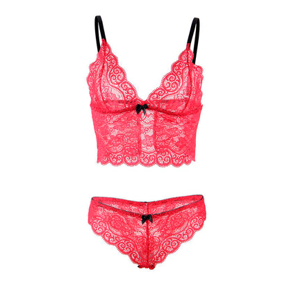 Sublime Set 3 Piezas Encaje Y Satén Rojo L/XL – Lencería Elegante Con Diseño Sensual Para Comodidad Diaria