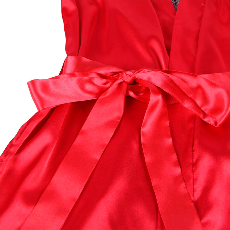 Comprar SUBBLIME Camisón De Encaje Con Tanga Rojo Negro – Elegancia Y Comodidad Para Una Experiencia De Lencería Única-Noxtic