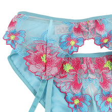 Comprar SUBBLIME Sujetador Y Panties Con Ligurero Diseño Floral Azul L/XL – Conjunto De Lencería Elegante Y Confortable-Noxtic