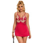SUBBLIME Babydoll Con Diseño Floral Rojo L/XL – Lencería Elegante Y Confortable Para Sentirse Sexy