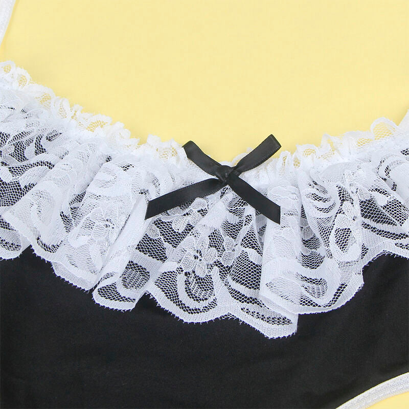 Comprar SUBBLIME Disfraz De Criada Sexy Negro Blanco – Diseño Elegante Para Jugar Con Confianza-Noxtic