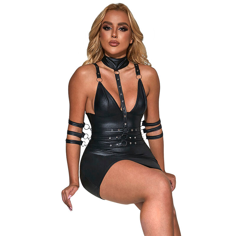 SUBBLIME Vestido Bondage Cuero Negro S M – Diseño Elegante Para Sentirse Poderosa