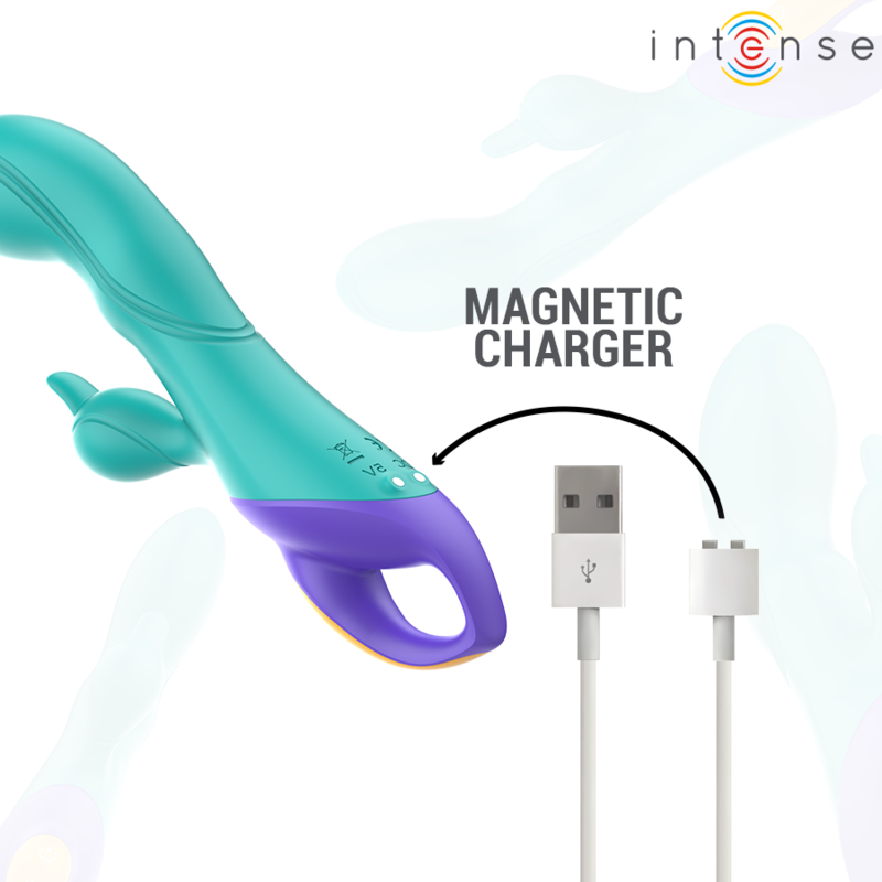 Vibratore Fred Rabbit INTENSE Blu – Doppio stimolatore con design ergonomico per un piacere completo