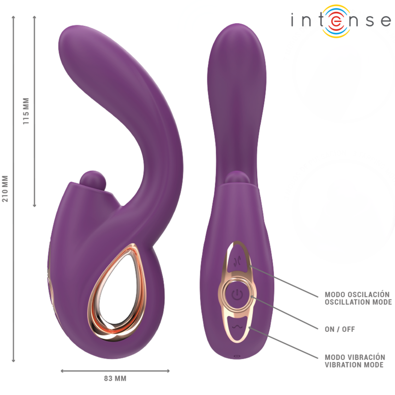 Comprar INTENSE Lali Vibrador Punto G Multifunción – Estimulador Recargable Con Diseño Innovador y Versátil-Noxtic