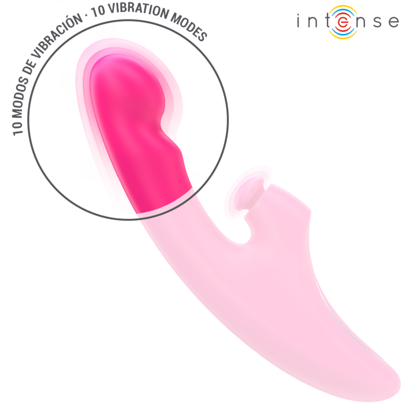 INTENSE EMI Vibrador Multifunción 3 en 1 Rosa – Diseño Recargable Con 10 Opciones De Vibración
