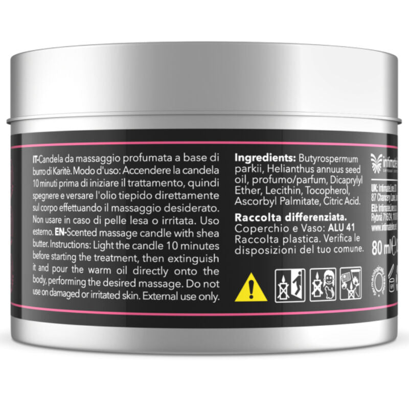 IntimateLine Luxuria Vela De Masaje Uva – Vela Aromatizada Con Manteca De Karité Para Experiencia Relajante