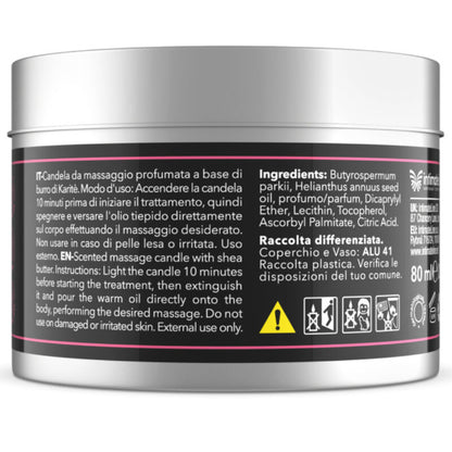 IntimateLine Luxuria Vela De Masaje Uva – Vela Aromatizada Con Manteca De Karité Para Experiencia Relajante