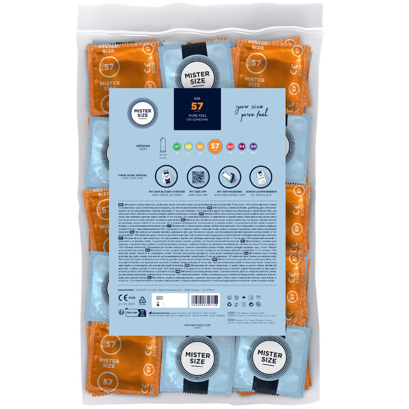 Preservativi MISTER SIZE Taglia L 57 mm – Vestibilità ottimale per maggiore comfort e piacere