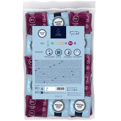 Preservativi MISTER SIZE Taglia XXL 64 mm – Vestibilità comoda per la massima libertà di sensibilità