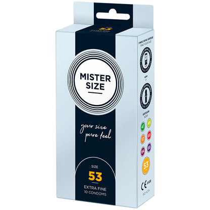 Preservativi MISTER SIZE Taglia M 53 mm – Vestibilità perfetta per il massimo comfort