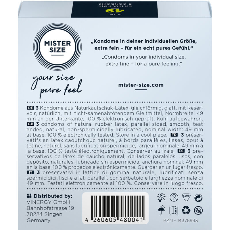 Mister Size Preservativos Talla S 49 Mm – Diseño Confiable Para Mayor Comodidad