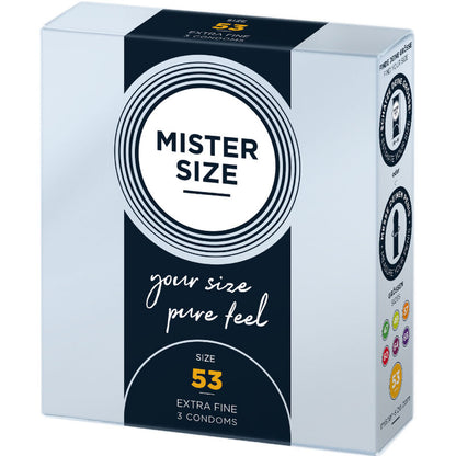 MISTER SIZE - CONDOMS SIZE M 53 MM (3 UNITS)