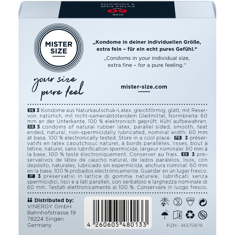 Comprar Mister Size Preservativos Talla XL 60 mm – Ajuste Cómodo y Seguro Para Placer Confiable-PRESERVATIVOS-Noxtic