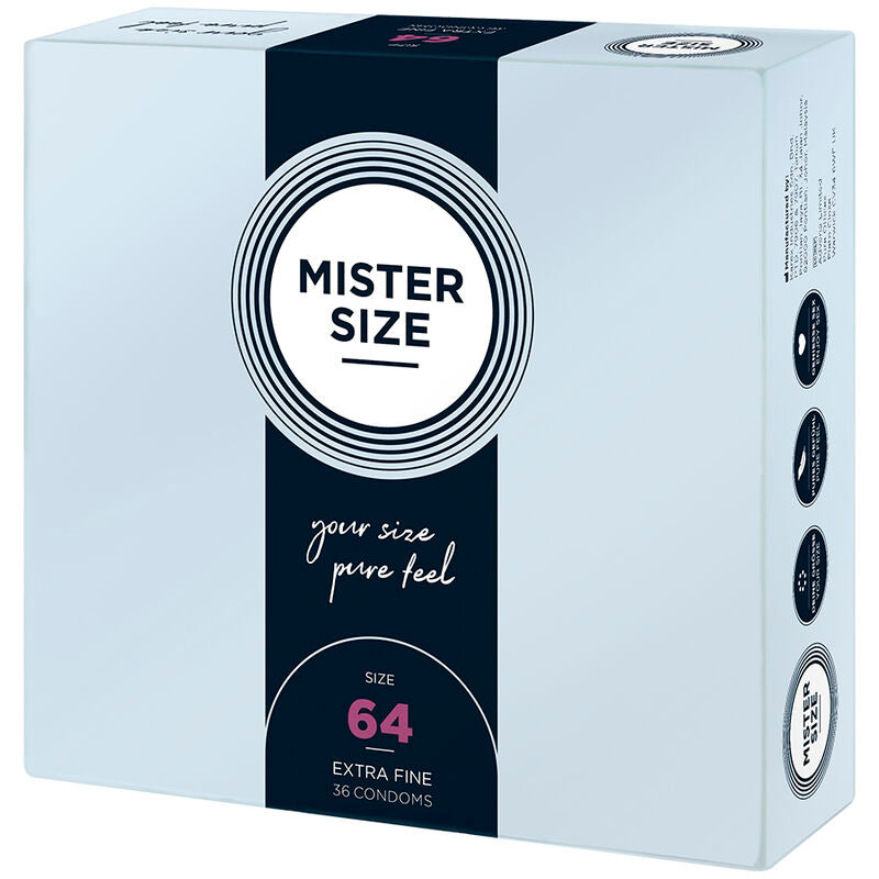 Preservativi MISTER SIZE Taglia XXL 64 mm – Vestibilità perfetta per un comfort superiore