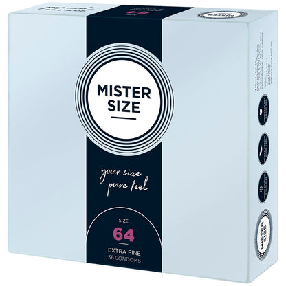 Preservativi MISTER SIZE Taglia XXL 64 mm – Vestibilità perfetta per un comfort superiore