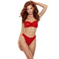 Comprar PASSION Catilla Set Tanga Y Top Rojo LXL – Conjunto Seductor Con Diseño Elegante Y Comodidad Ideal-Noxtic