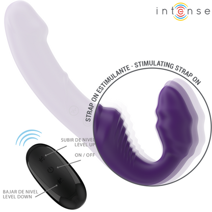 INTENSE Jill Vibrador Doble 20 CM Violeta – Diseño Control Remoto Para Experiencia Única