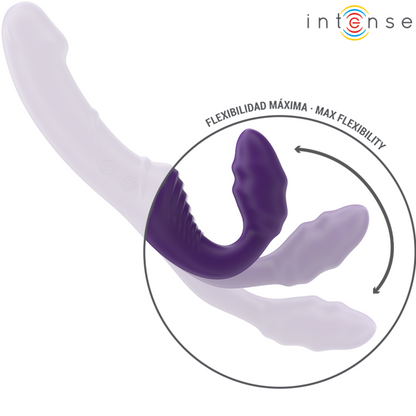 INTENSE Jill Vibrador Doble 20 CM Violeta – Diseño Control Remoto Para Experiencia Única
