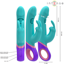 INTENSE Mónica Vibrador Rabbit Azul – Diseño Ergonómico Con Estimulador Rotatorio Para Placer Total