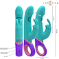 INTENSE Mónica Vibrador Rabbit Azul – Diseño Ergonómico Con Estimulador Rotatorio Para Placer Total