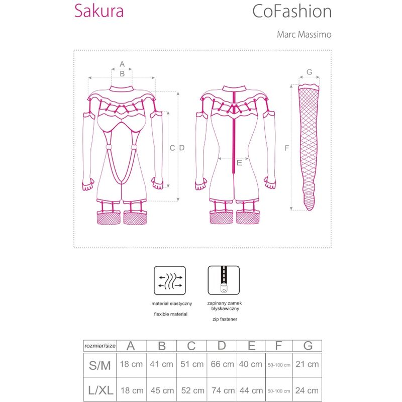 LIVCO Corsetti Fashion Mono Sakura CF 90357 – Diseño Elegante Con Encaje Negro Y Accesorios Incluidos