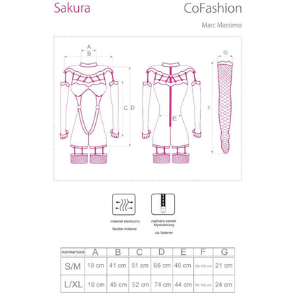 LIVCO Corsetti Fashion Mono Sakura CF 90357 – Diseño Elegante Con Encaje Negro Y Accesorios Incluidos