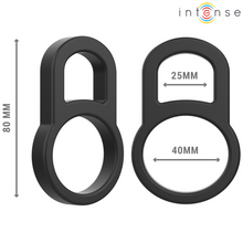INTENSE - BOBBY DOUBLE COCK RING BLACK SILICONE