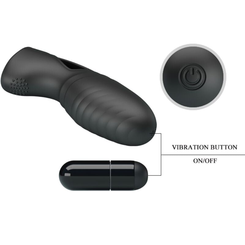 Comprar Pretty Love Alan Vibrador De Dedo Negro – Diseño Ergonómico De Silicona Para Placer Intenso-Noxtic