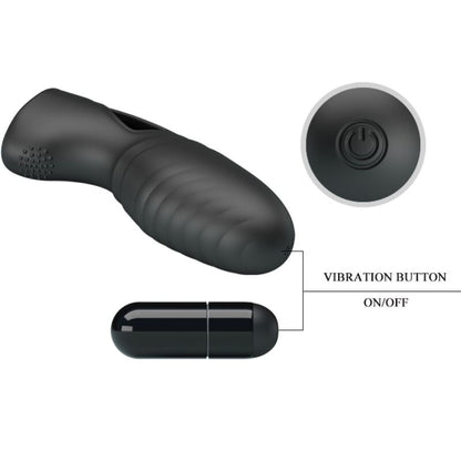 Comprar Pretty Love Alan Vibrador De Dedo Negro – Diseño Ergonómico De Silicona Para Placer Intenso-Noxtic