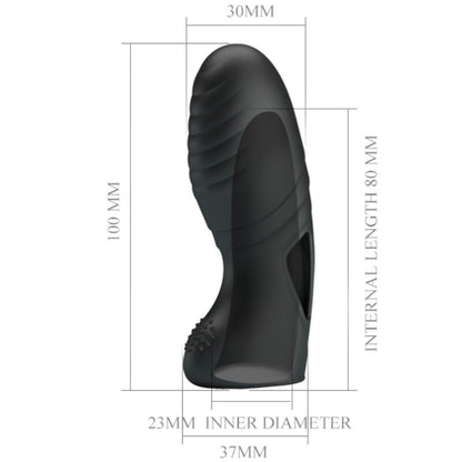 Comprar Pretty Love Alan Vibrador De Dedo Negro – Diseño Ergonómico De Silicona Para Placer Intenso-Noxtic