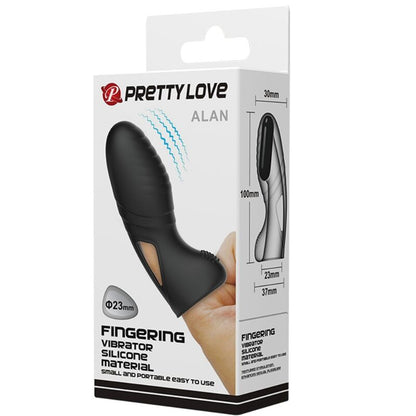 Comprar Pretty Love Alan Vibrador De Dedo Negro – Diseño Ergonómico De Silicona Para Placer Intenso-Noxtic