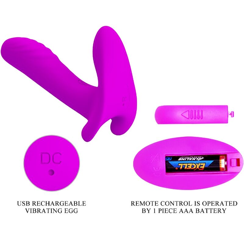 Pretty Love Masajeador Y Vibrador Morado – Diseño Ergonómico Con 12 Modos De Vibración Y Control Remoto